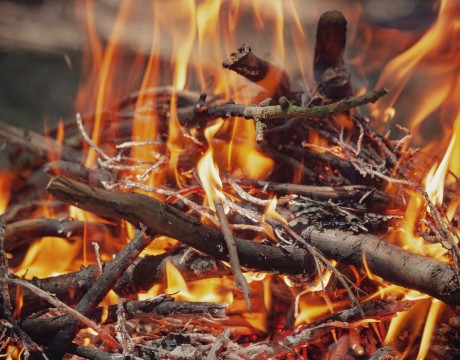 Burn pile